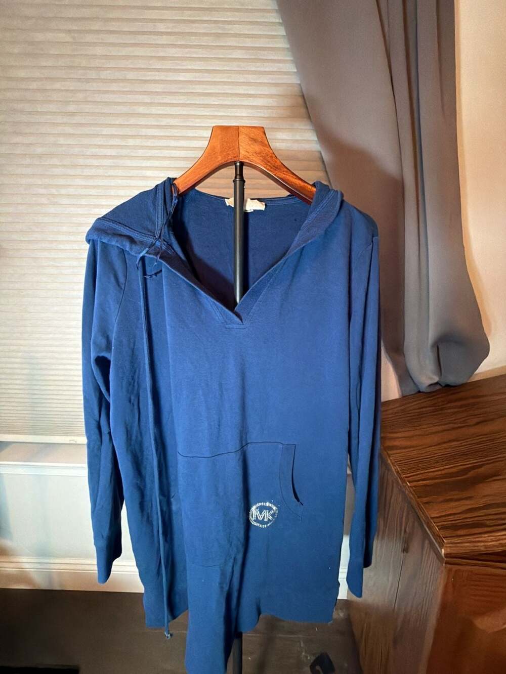 Michael Michael Kors Hooded Sweatshirt Dress Size XL Blue